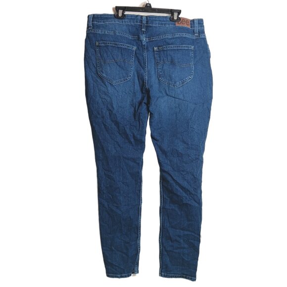 Lee Skinny Jeans Womens 18 Medium Wash High Rise 90s Y2K Stretch Denim - Picture 3 of 4